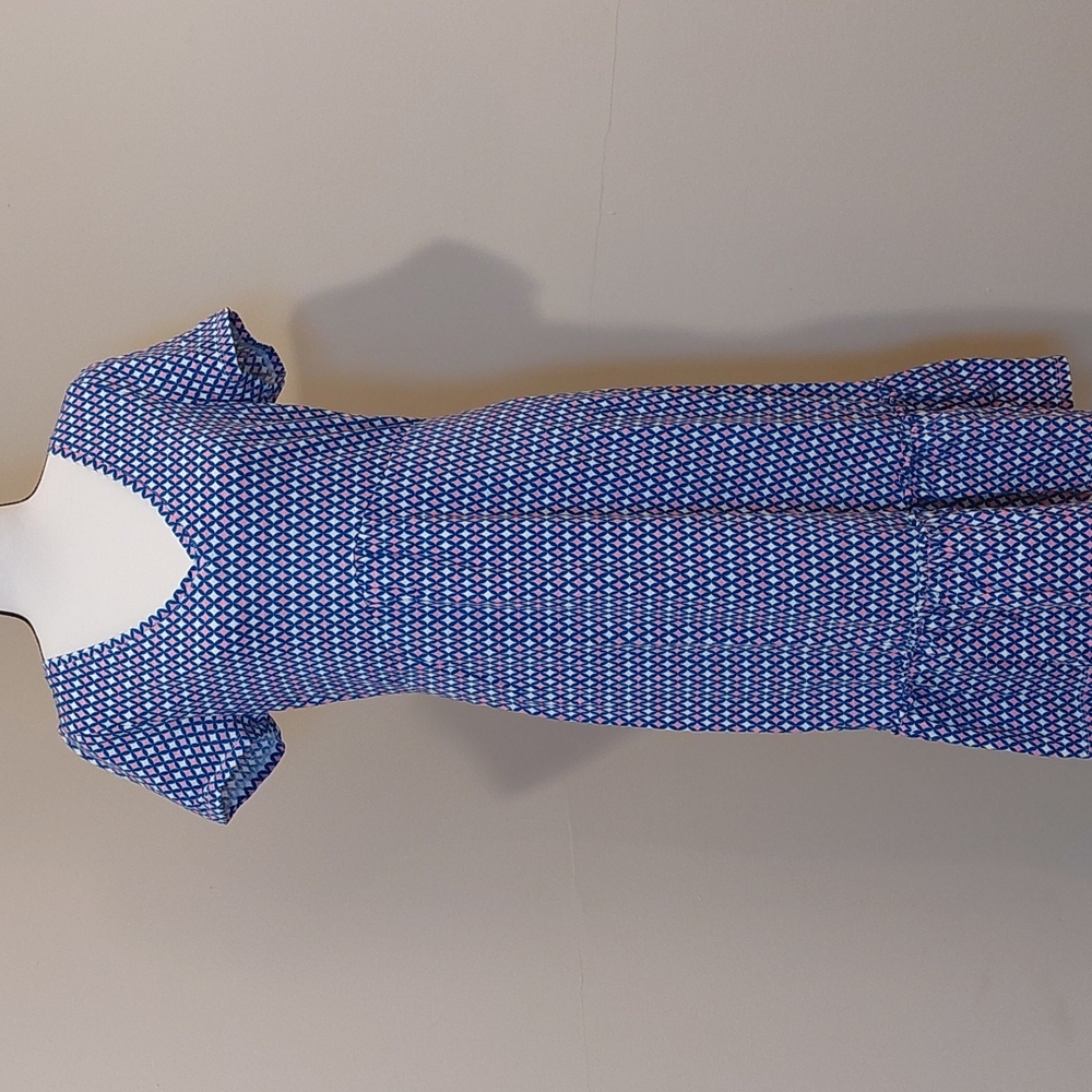 Boden Pink & Blue Short Sleeve Dress - US size 8R